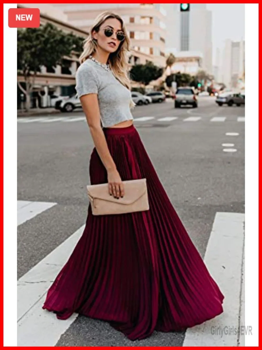 N/A flowy pleated